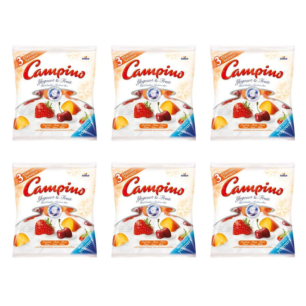 Campino Yogourt & Fruit Assorted Candies 120g/4.2oz, 6-Pack {Imported from Canada}