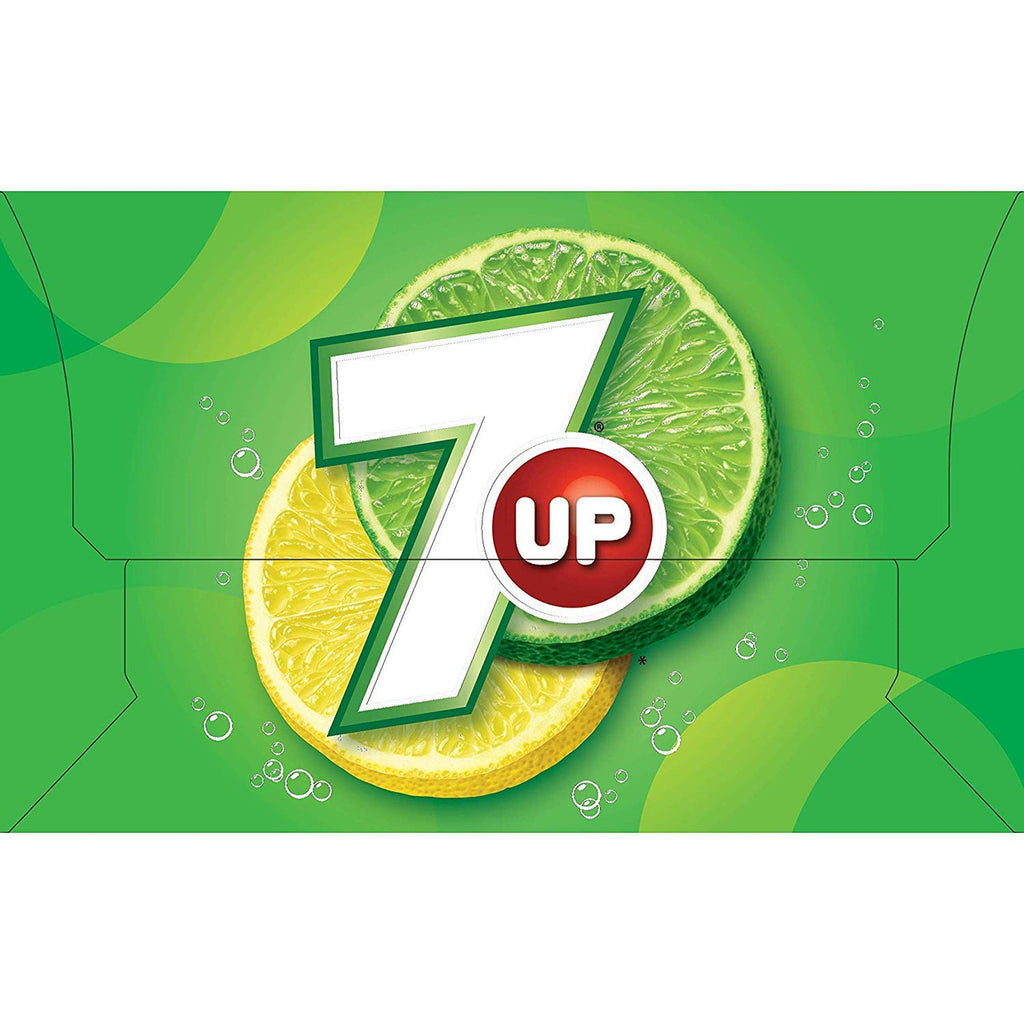7UP Lemon-Lime Soda 355mL Cans 12 Pack - Box Bottom