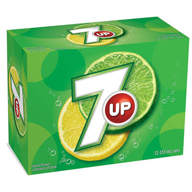 7UP Lemon-Lime Soda 355mL Cans 12 Pack - Small box