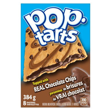 Kellogg's Pop-Tarts toaster pastries, Chocolate Chip 384g/13.5 oz - 8 pastries, {Imported from Canada}