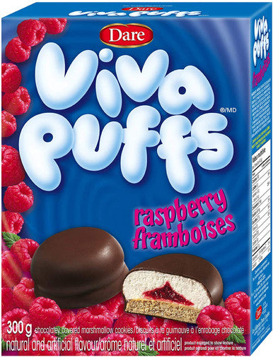 Dare Puffs Raspberry Chocolate Cookies 300g/10.6oz (Imported from Canada)