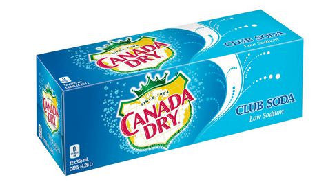 Coca-Cola Canada Dry Club Soda, 12ct/355ml drinks, (Imported from Canada)