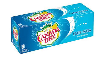 Coca-Cola Canada Dry Club Soda, 12ct/355ml drinks, (Imported from Canada)