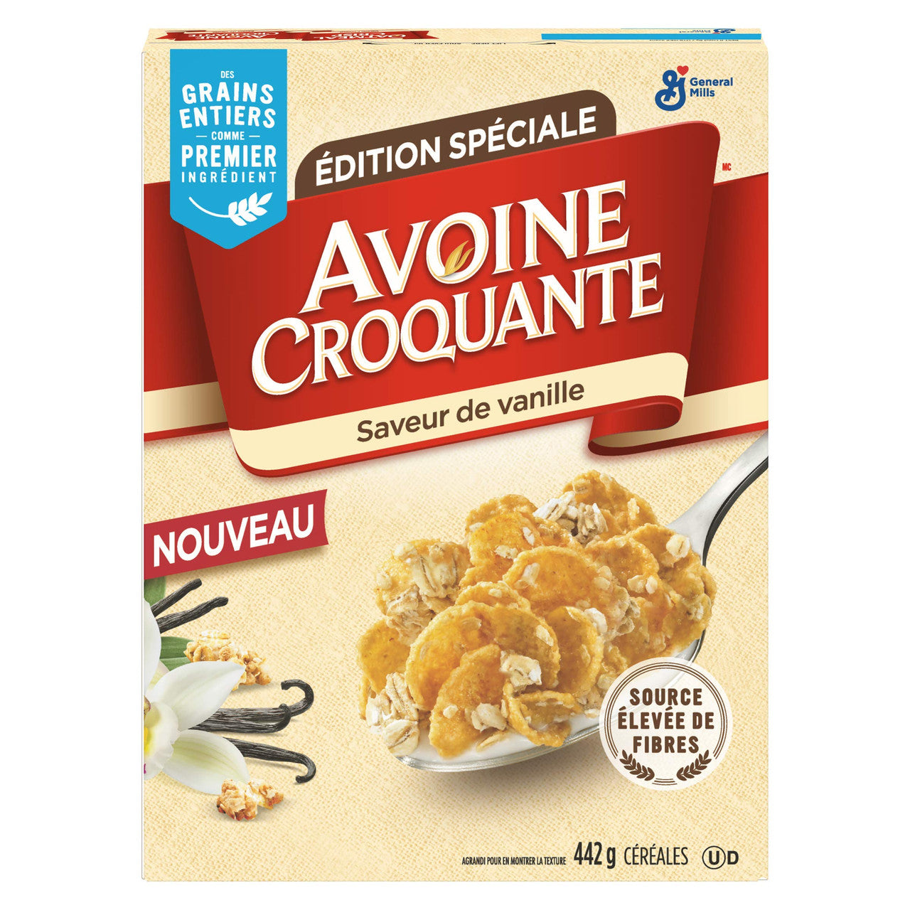 Oatmeal Crisp Vanilla Cereal Special Edition, 442g/15.6 oz., {Imported from Canada}