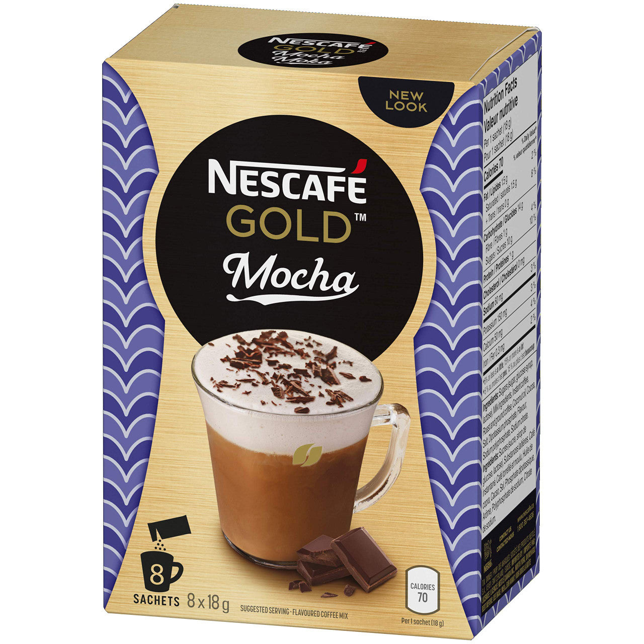 Nescafe Mocha Cappuccino, 8x18g (6pk, 48 Cups) {Imported from Canada}