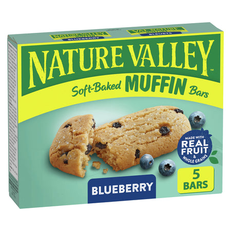 Nature Valley Soft-Baked Blueberry Muffin Bars, 5 Bars, 175g/6 oz. Box {Imported from Canada}