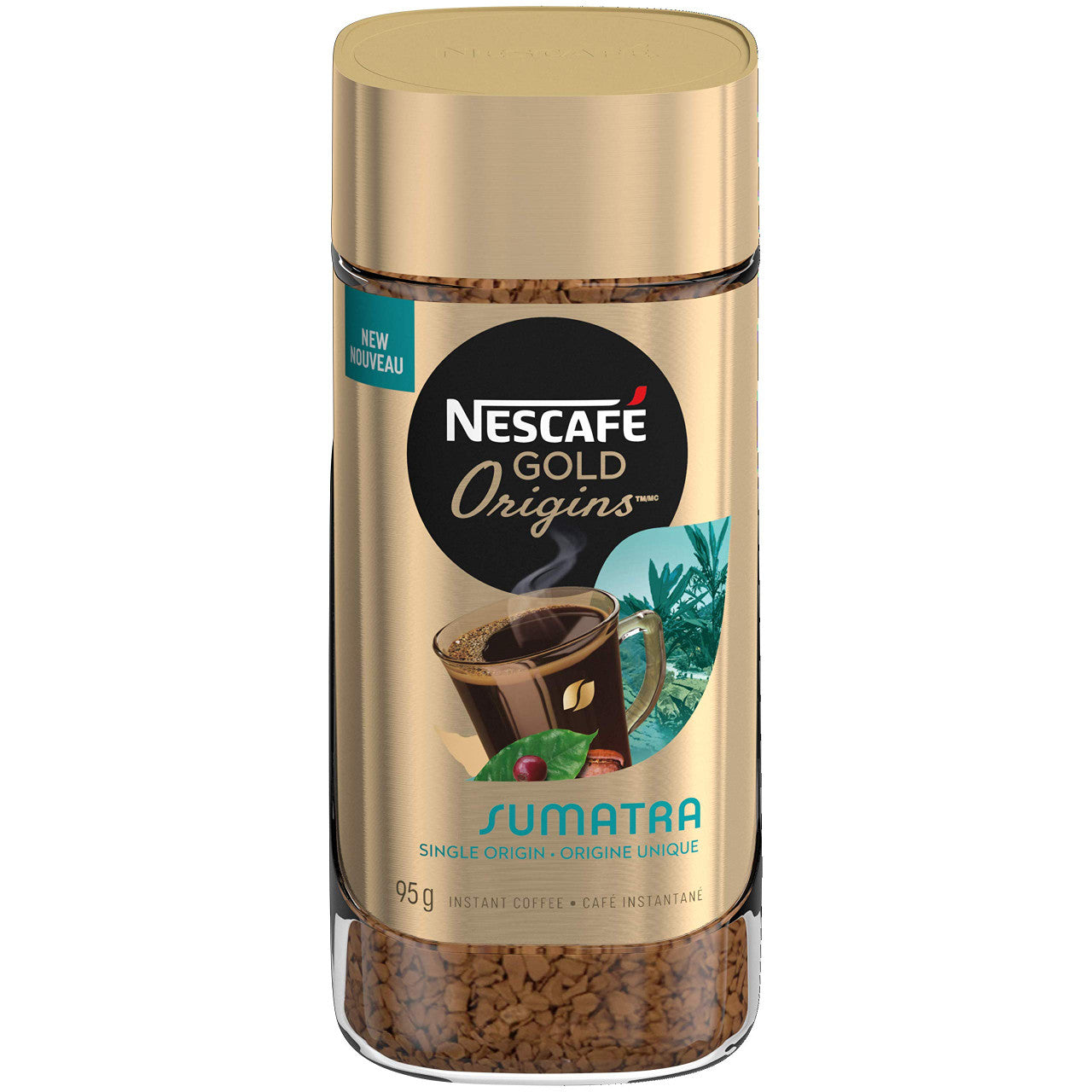NESCAFE Gold Origins Sumatra Coffee Jar, 95g/3.4 oz {Imported from Canada}