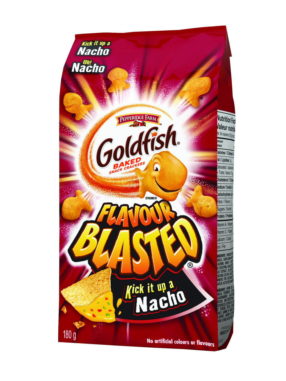 Pepperidge Farm, Goldfish, Flavour Blasted Baked Nacho Crackers, 180g/6 ...