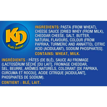 Kraft Dinner, Original Macaroni & Cheese 225g/7.6oz., 12ct, {Imported from Canada}