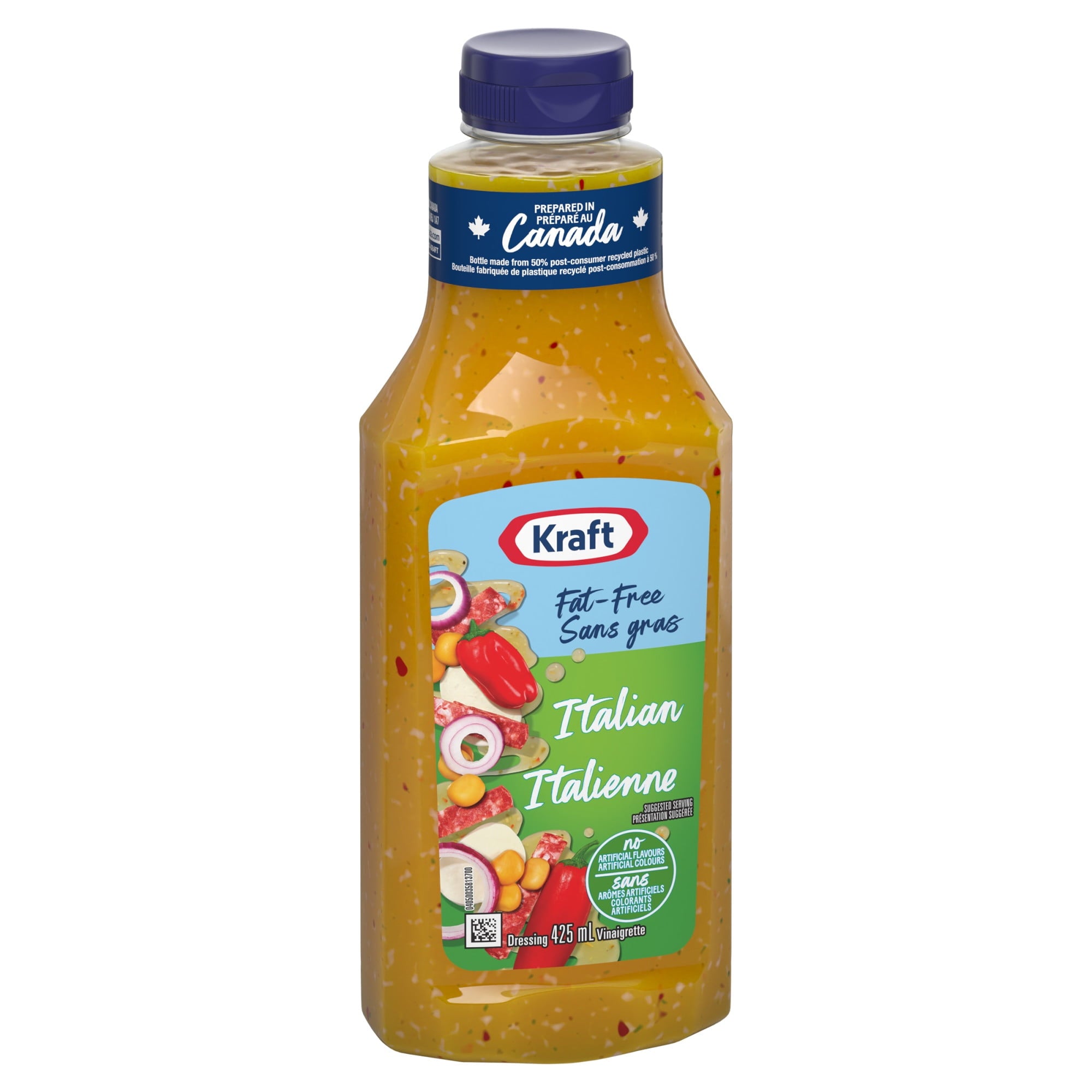 Kraft Fat-Free Italian Dressing 425ml/14.4 oz., Bottle, front of bottle