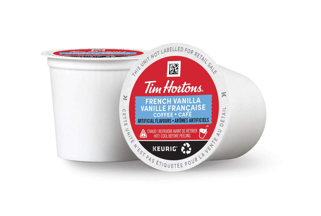 Tim Hortons French Vanilla Coffee, Keurig K-Cup Pods, Flavoured Medium Roast, 30 Count {Imported from Canada}