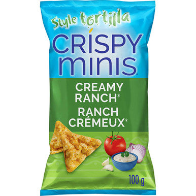 Quaker Crispy Minis Tortilla Style Creamy Ranch Rice Chips, 100g/3.5 oz., 12pk {Imported from Canada}