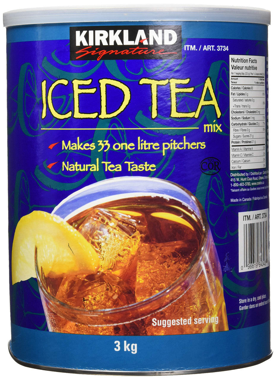 Kirkland Signature Ice Tea Mix 3kg/6.6 Pounds, Makes 33 Litres {Canadian}