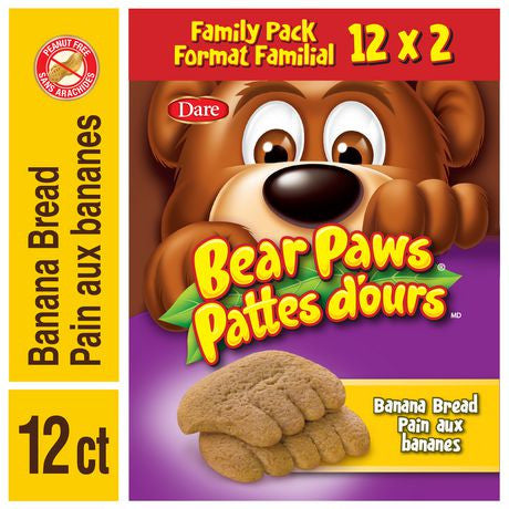 Dare, Bear Paws Banana Bread, 480g/17oz.,Family Pack, {Imported from Canada}
