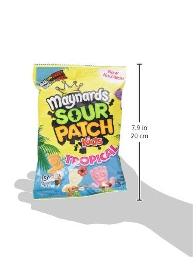 Maynards Sour Patch Kids Tropical Candy, 185g/6.5 oz., (Pack of 3) {Imported from Canada}