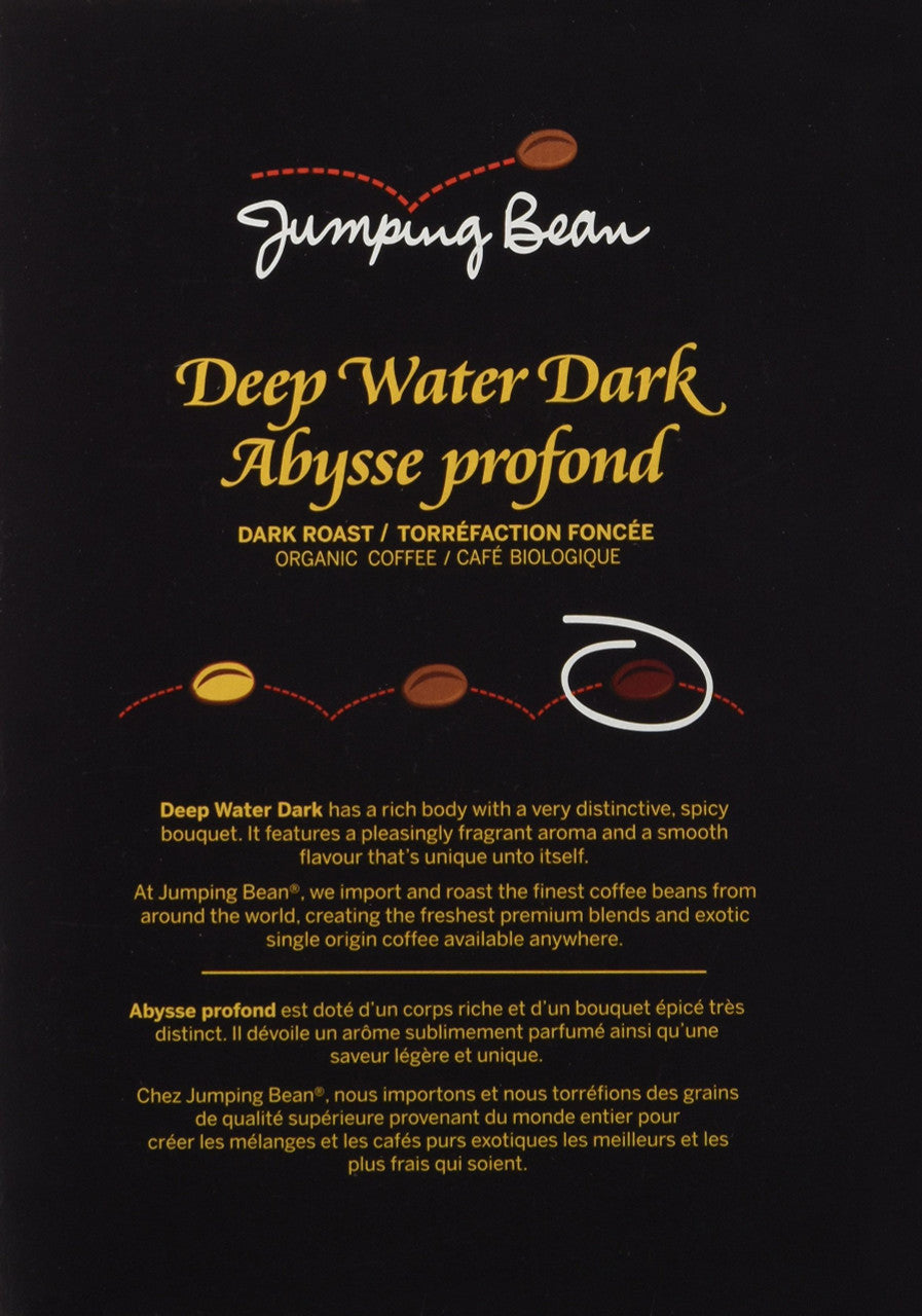 Jumping Bean Deep Water Dark Organic Single Serve Coffee Pods, 20ct {Imported from Canada}