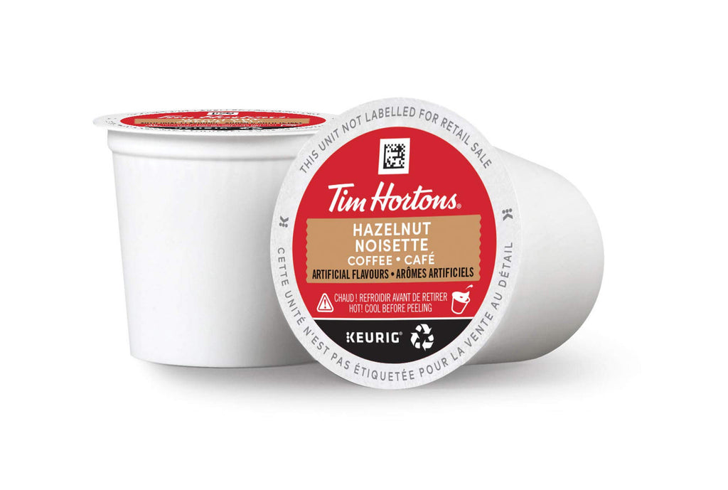 Tim Hortons Hazelnut Light Medium Roast Coffee, Keurig K-cup compatible pods, 120g, 12 pods {Imported from Canada}