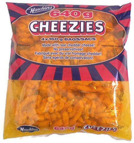 Hawkins Cheezies, 4 x 160g/5.6 oz., Bags