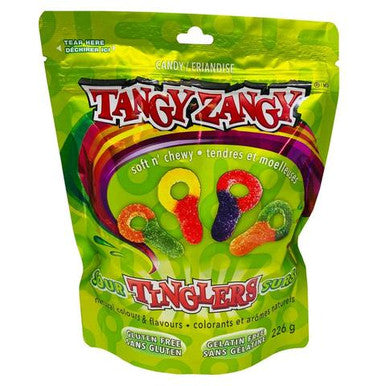 Tangy Zangy Gluten Free Sour Tinglers Gummy Candy, 226g/8 oz., {Imported from Canada}