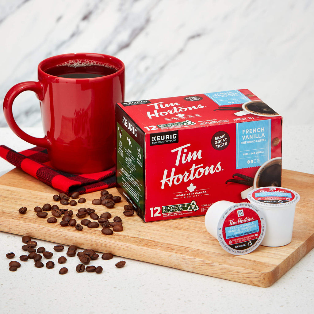 Tim Hortons, Keurig (K-Cups) French Vanilla Coffee, 12 Count, (Imported from Canada)