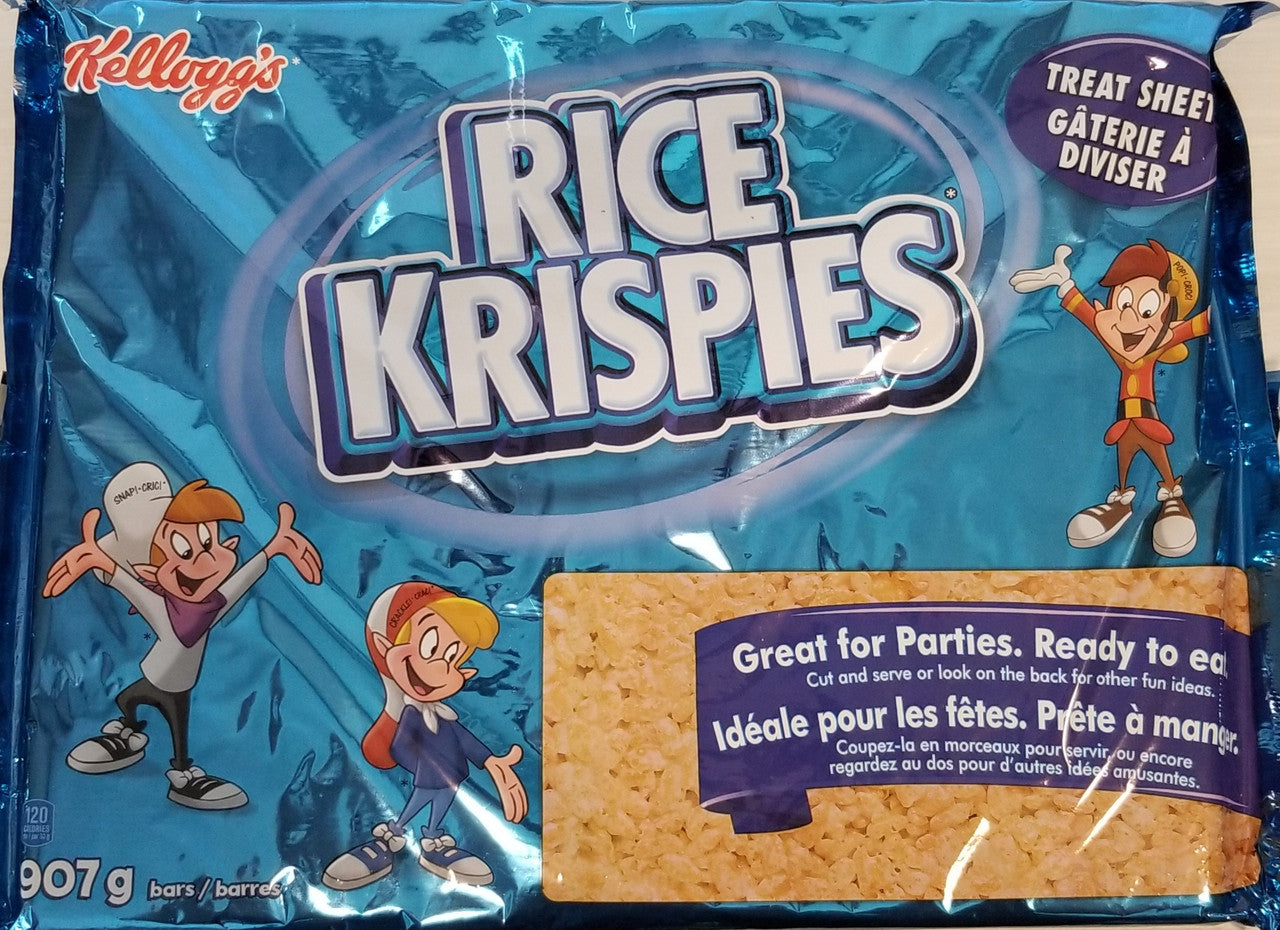 Kellogg's Rice Krispies Treat Sheet, 907g/2lbs, {Imported from Canada}