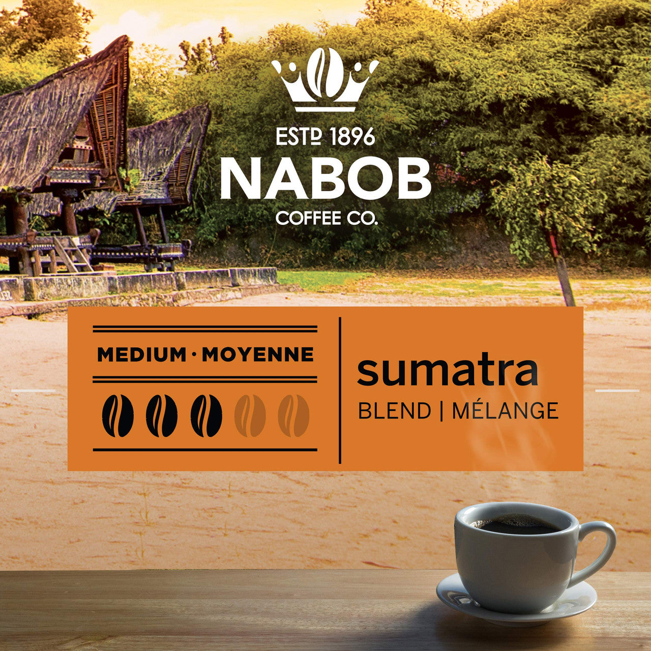Nabob Ground Coffee, Sumatra Blend Medium Roast, 300g {Imported from Canada}