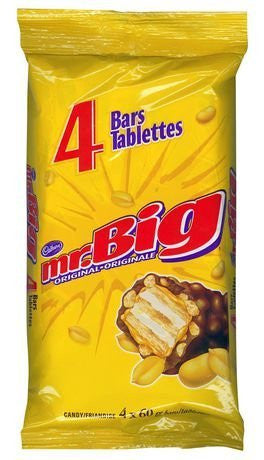 Cadbury Mr. Big Chocolate Bars , 60g/2.1oz/4pk {Imported from Canada}