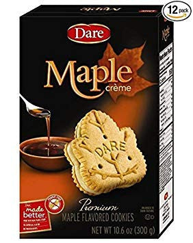 Dare Ultimate Maple Creme Cookies 300g/10.6 oz., (12 pack) {Imported from Canada}