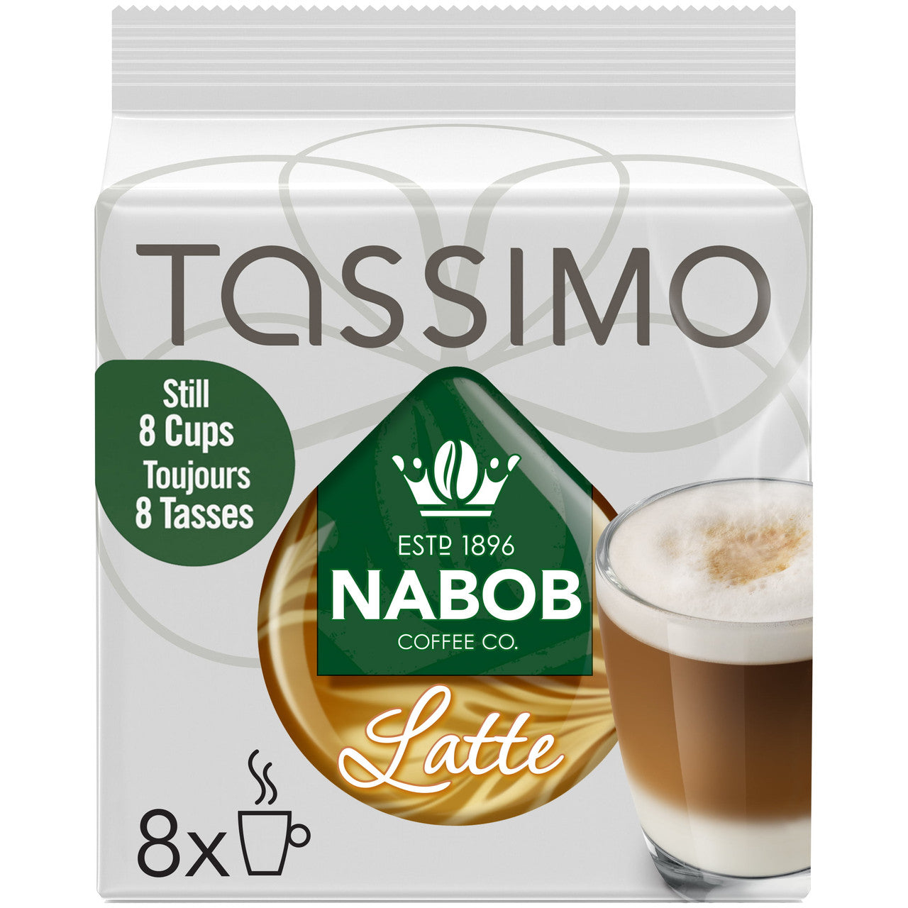 Tassimo Nabob Latte Single Serve T-Discs 8 Lattes (2 Pack) {Imported from Canada}