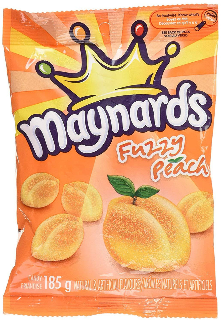 Maynards Fuzzy Peach Gummy Candy, 185g/6.5oz {Imported from Canada}