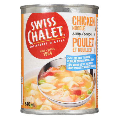 Swiss Chalet Chicken Noodle Soup, 540ml/ 18.3 fl. oz., 25% less salt, {Imported from Canada}