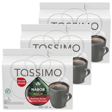 Tassimo Nabob Bold Gastown Grind Coffee 12 T-Discs, 153g/5.4oz, (3-Pack) {Imported from Canada}