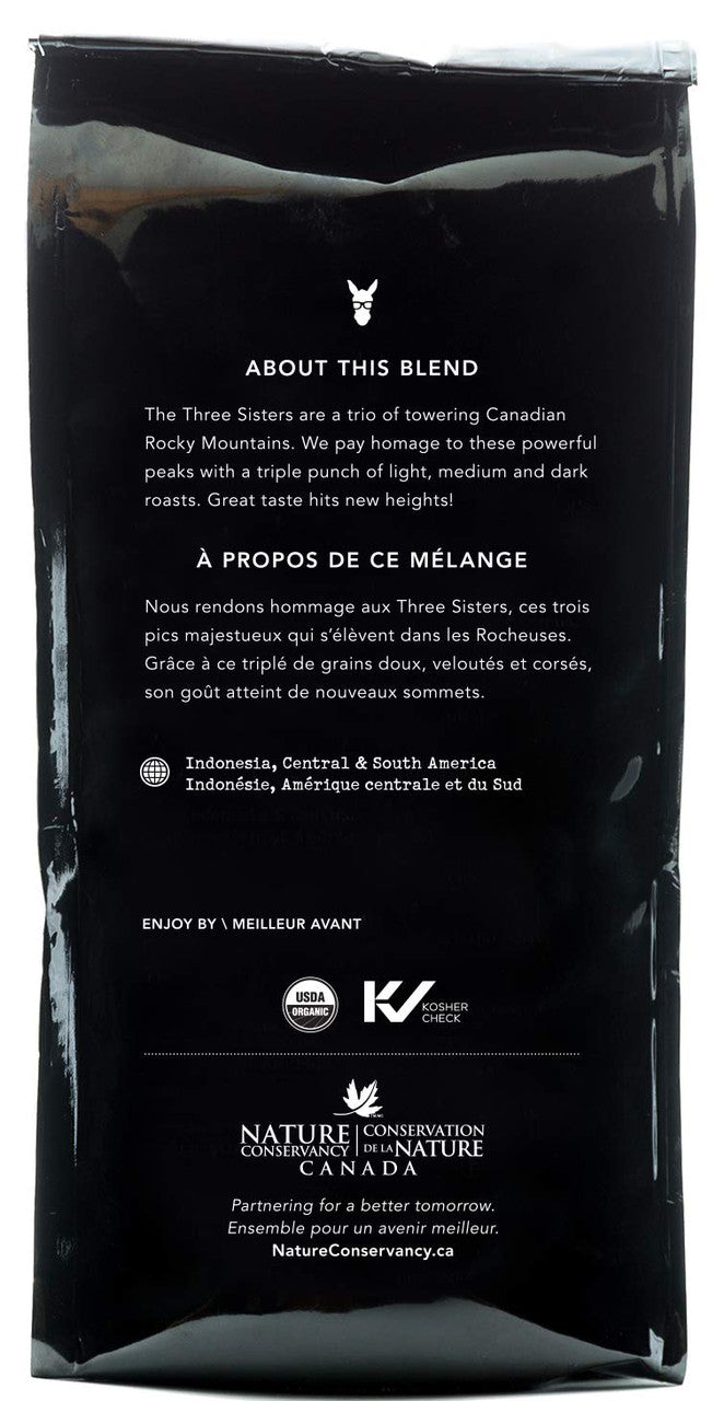 Kicking Horse Three Sisters Medium Roast Ground Coffee, 454g/16 oz {Imported from Canada}