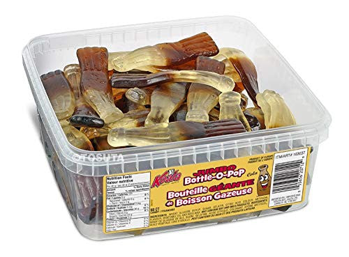 Koala Jumbo Bottle-O-Pop Cola Bottle Gummy Candy - 1Kg/2.2lbs., Tub, {Imported from Canada}