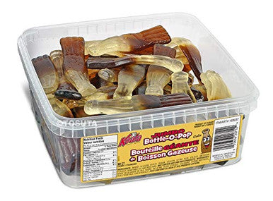 Koala Jumbo Bottle-O-Pop Cola Bottle Gummy Candy - 1Kg/2.2lbs., Tub, {Imported from Canada}