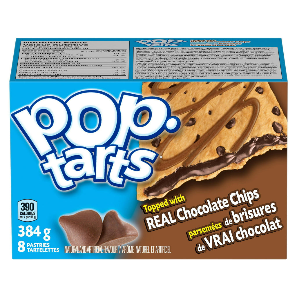 Kellogg's Pop-Tarts Chocolate Chip, 8 Pastries, 384g/13.5 oz., Box