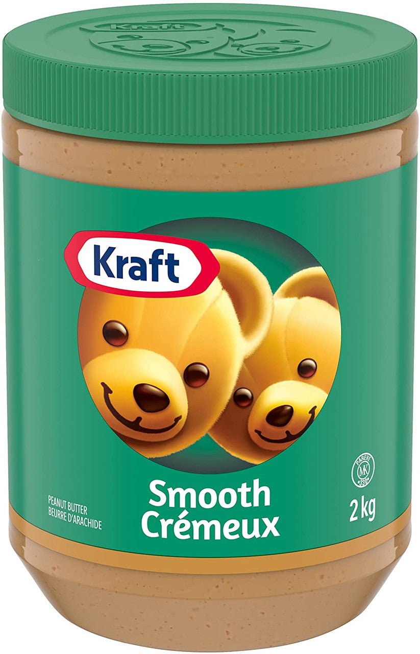 Kraft Peanut Butter Smooth 2 Kg/4.4 lbs. {Imported From Canada}