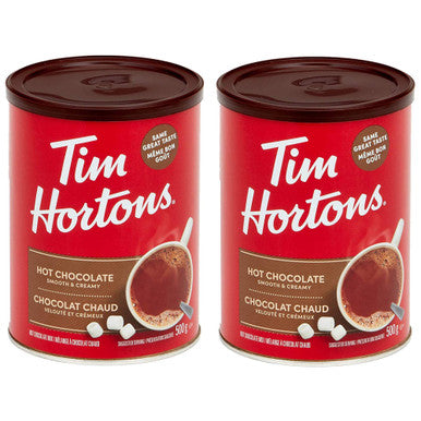 Tim Hortons Hot Chocolate Original Smooth & Creamy, 500g/17.6 oz. (Pack of 2) {Imported from Canada}