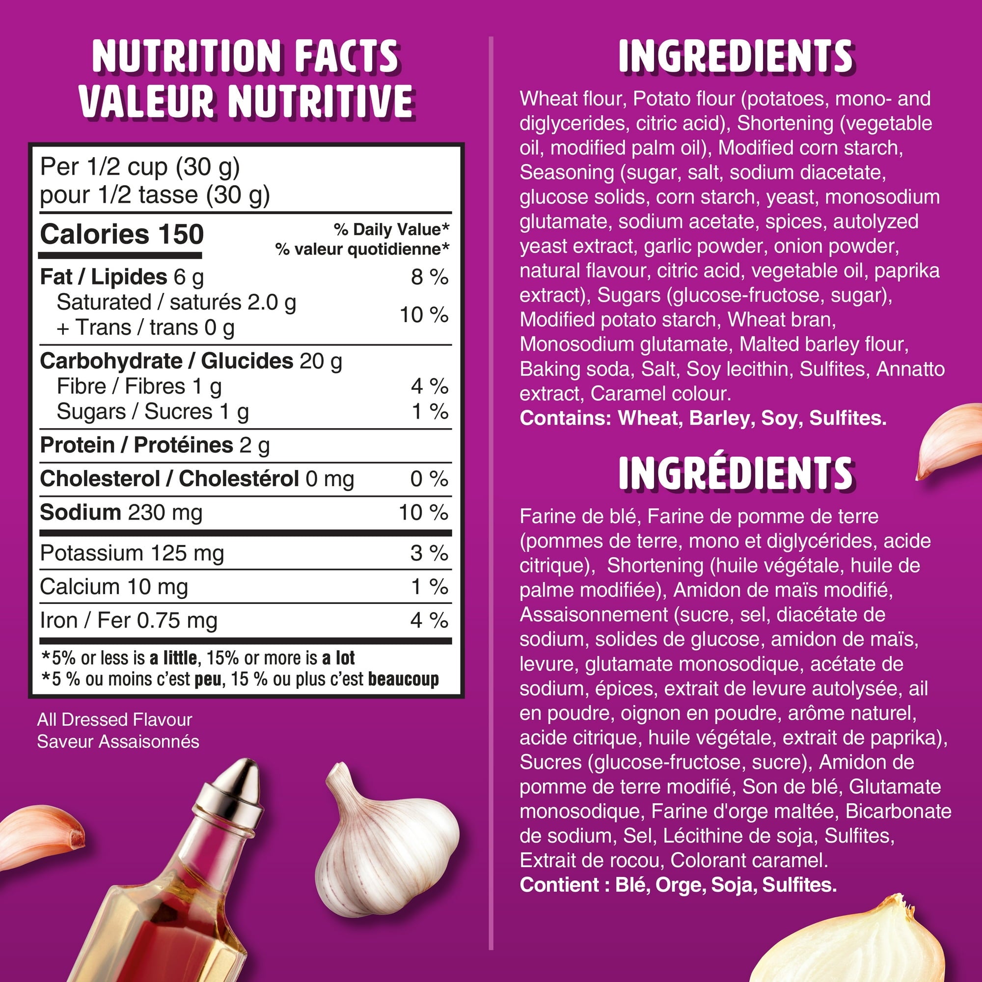 Crispers All Dressed Crackers nutrition information