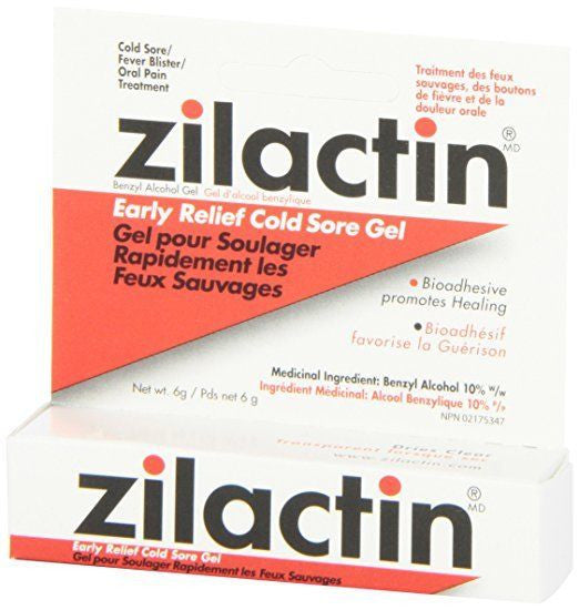 Zilactin Gel Cold Sore Gel 6g {Imported from Canada}