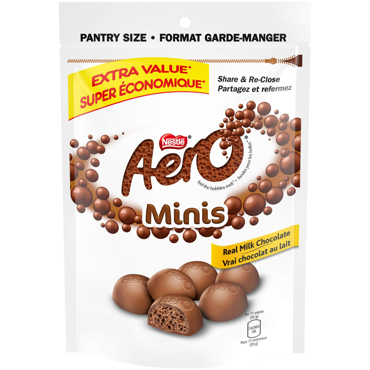 Nestle Aero Milk Chocolate Minis Pouch, 800g/1.7lbs. {Imported from Canada}