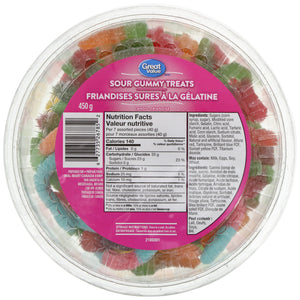 Great Value Sour Gummy Treats Candy, 450g/15.9 oz.