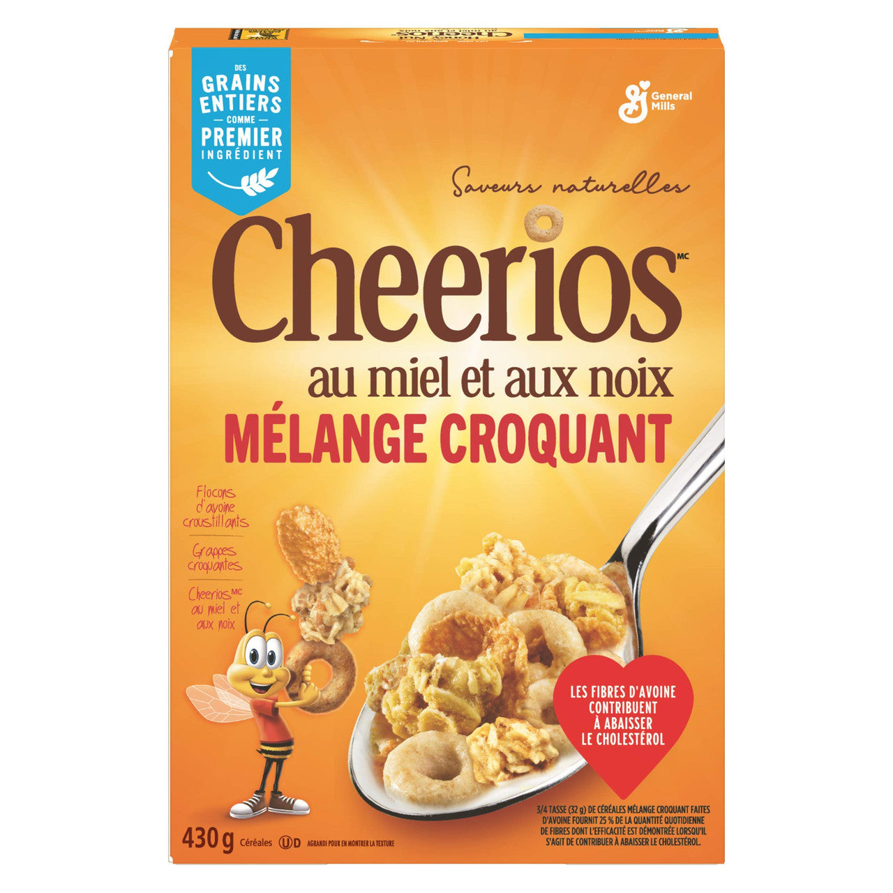 Cheerios Honey Nut Medley Crunch Cereal, 430g/15oz, (Imported from Canada)