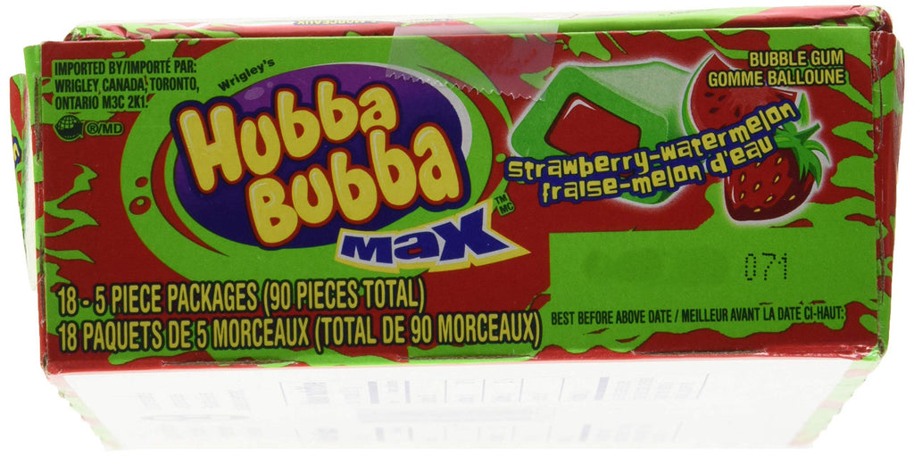 Hubba Bubba Max, Strawberry-Watermelon 18ct  {Imported from Canada}