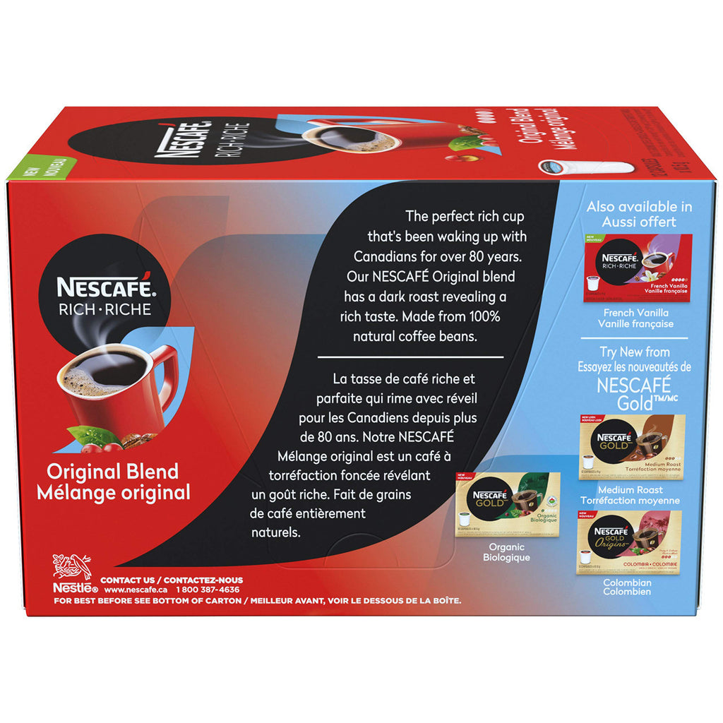 Nescafe Rich Original Coffee Capsules, 12 x 10.5g, (Imported from Canada)