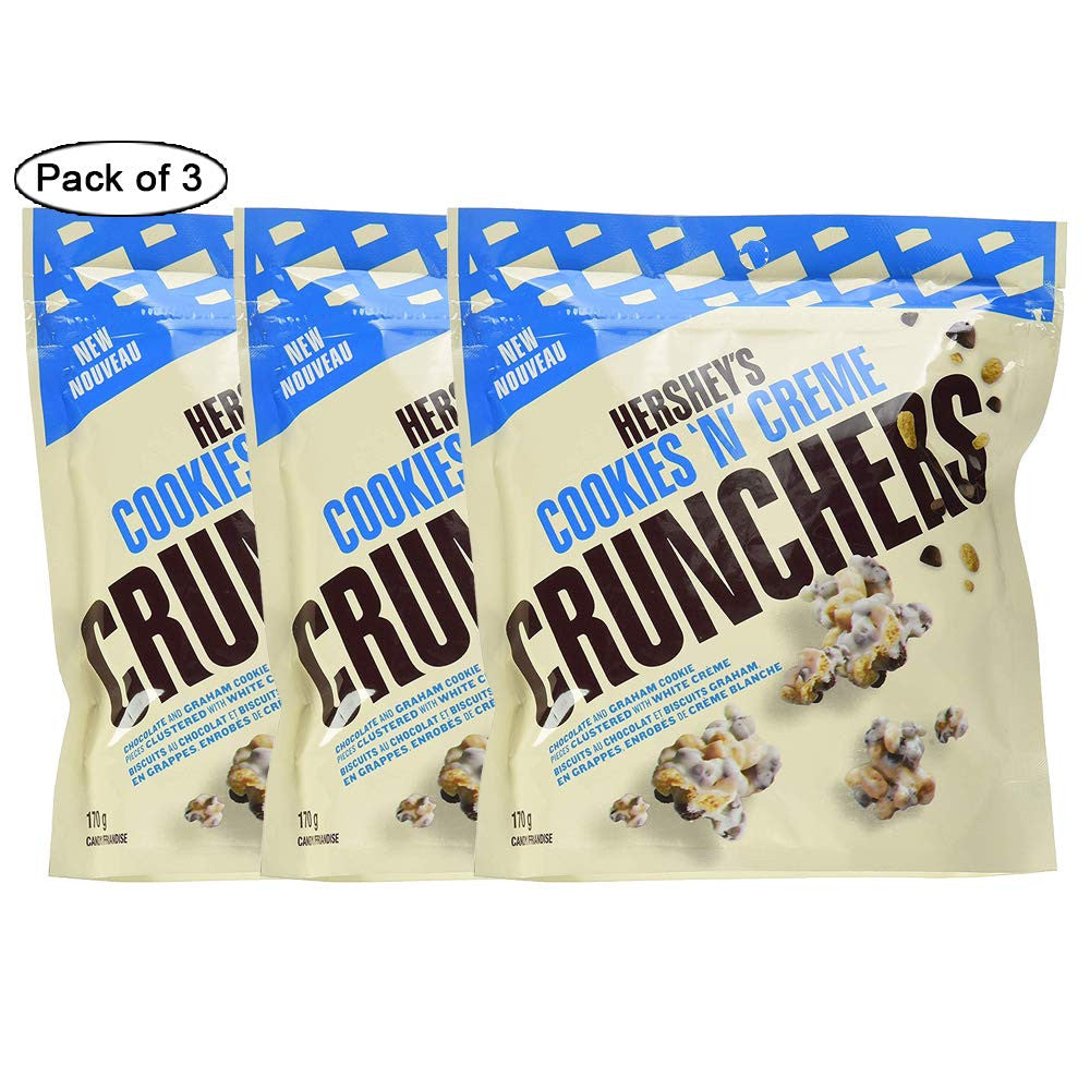 HERSHEY'S CRUNCHERS Snack Mix, Cookies 'N' Creme, 170g/6 oz., (3 pack) {Imported from Canada}