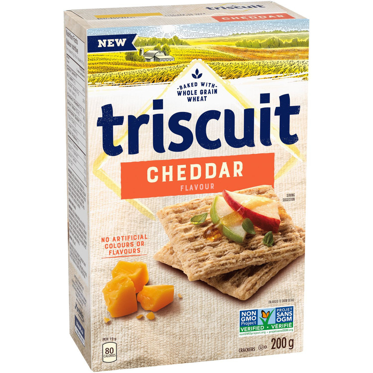 Triscuit Crackers Cheddar Flavour, 200g/7.1 oz. {Imported from Canada}