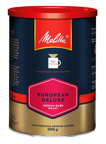 MELITTA European Deluxe, Ground Coffee, 100% Arabica Coffee Beans, 300g/10.6oz. (Imported from Canada)