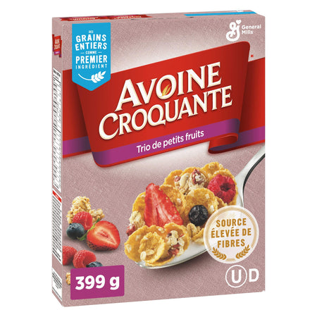 Oatmeal Crisp Triple Berry Cereal, 399g/14.1 oz., {Imported from Canada}