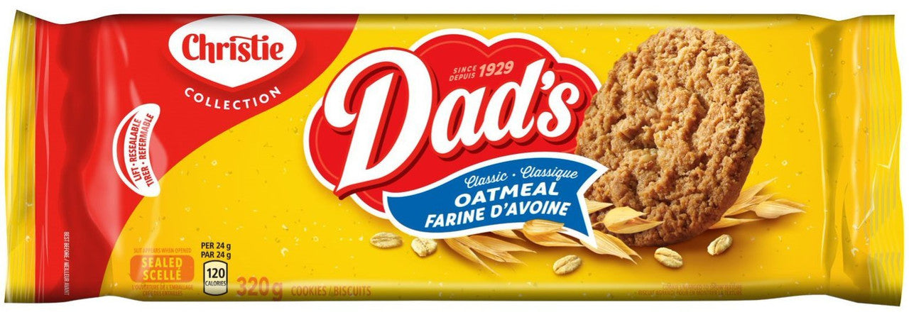 Dad's Oatmeal Original Cookies, 320g/11.3oz., 12ct {Imported from Canada}